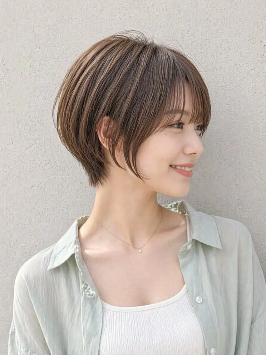 ショート カット ヘアカラー 宇梶 千愛のヘアスタイル
