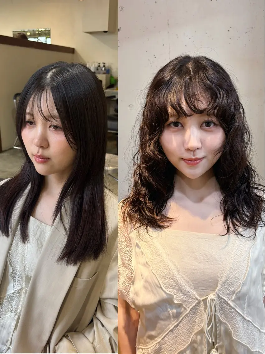 セミロング パーマ カット パーマ kaito パーマ募集！🔵のヘアスタイル