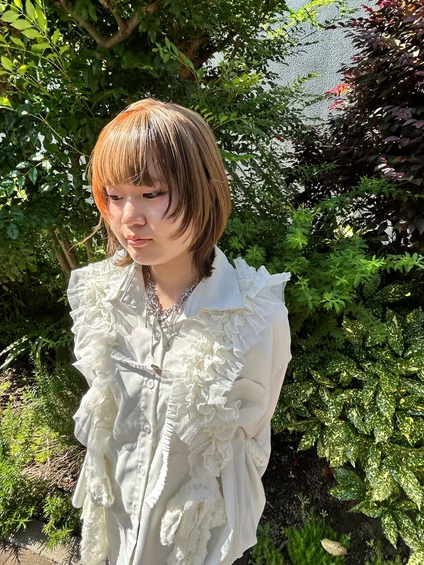 ミディアム カラー デザインカラー カット ヘアカラー トリートメント うる艶髪💛ྀི/ハ イトーン🌻/リンカのヘアスタイル