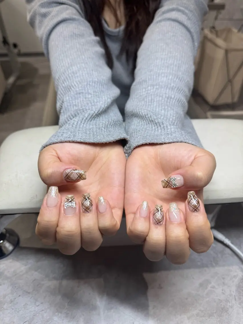 ネイル リボン ハンドネイル IROHA NAIL 北村菜帆のネイルデザイン