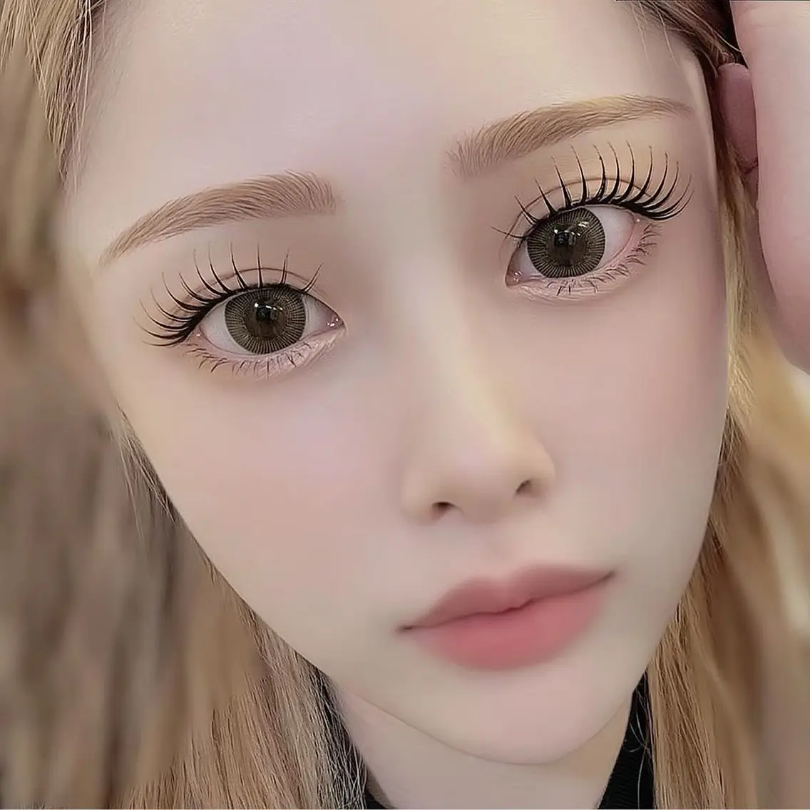 マツエク・マツパ 束感まつ毛 韓国風マツエク ナチュラル 一重×まつ毛パーマ ♡ 𝑅𝑒𝑖 天王寺♡まつげパーマのマツエク・マツパデザイン