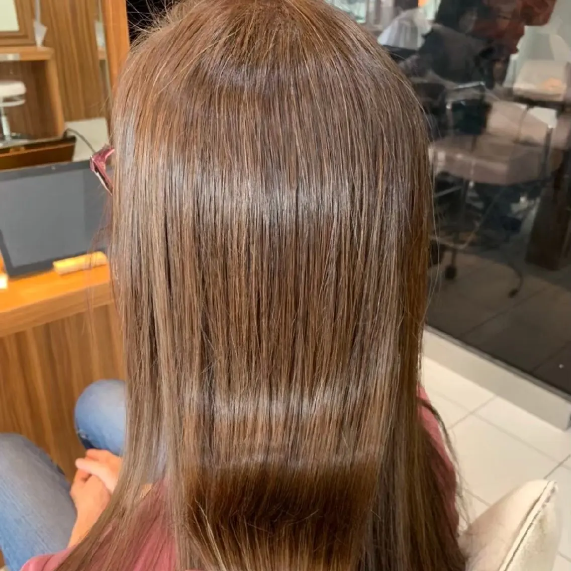 ロング カラー 縮毛矯正/ワンカラー モデル募集🫧羽夏のヘアスタイル