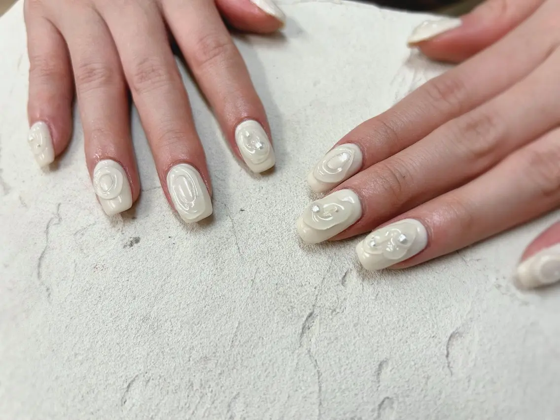ネイル ブライダルネイル アンクル高円寺 💅宮林のネイルデザイン