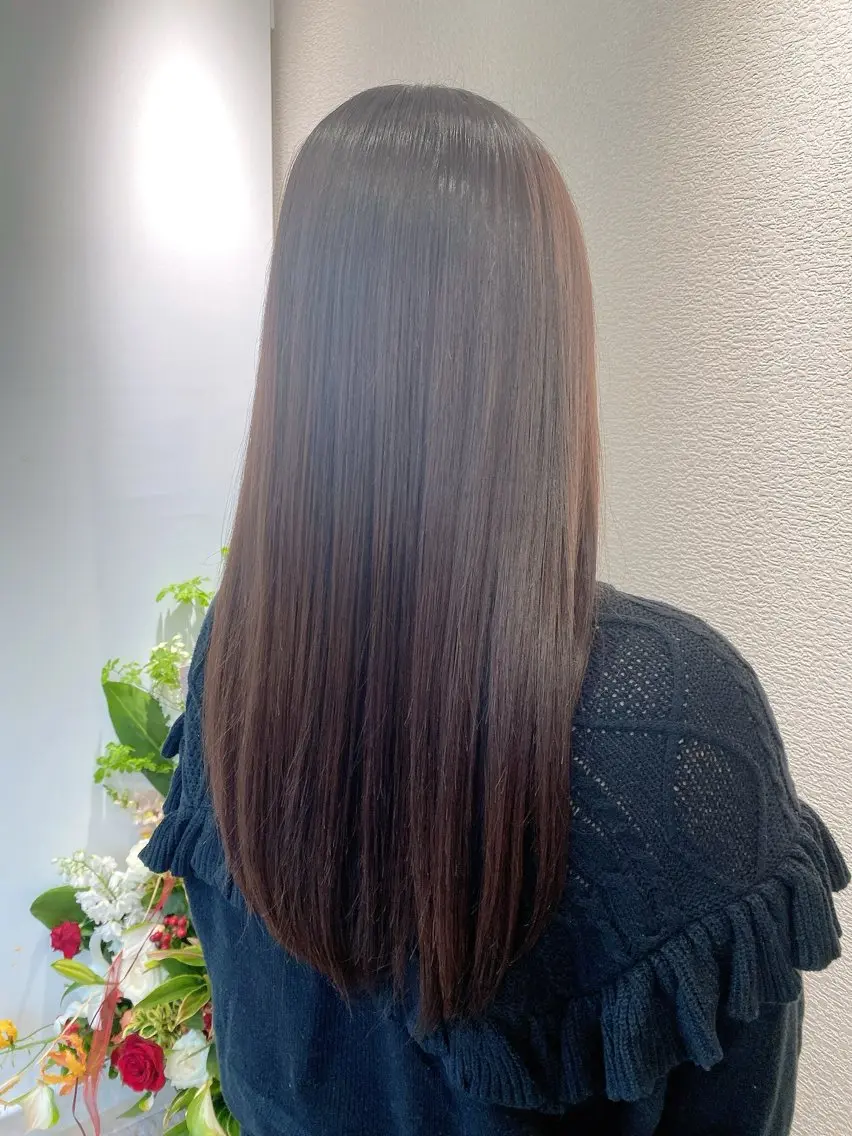 ロング カット 縮毛矯正 菅原 あずさのヘアスタイル