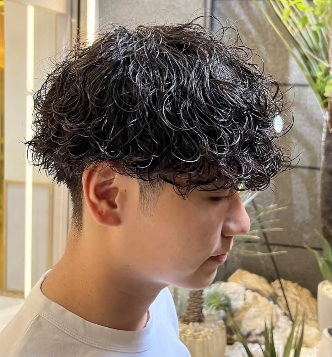 パーマ メンズ 🌀シャドウパーマ 波巻きパーマ🌀のヘアスタイル