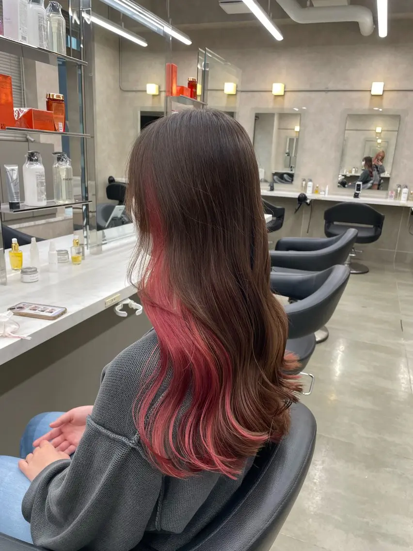 ロング カラー ヘアアレンジ ヘアカラー トリートメント ヘアセット 💗横浜美容室 💗HARUNAのヘアスタイル