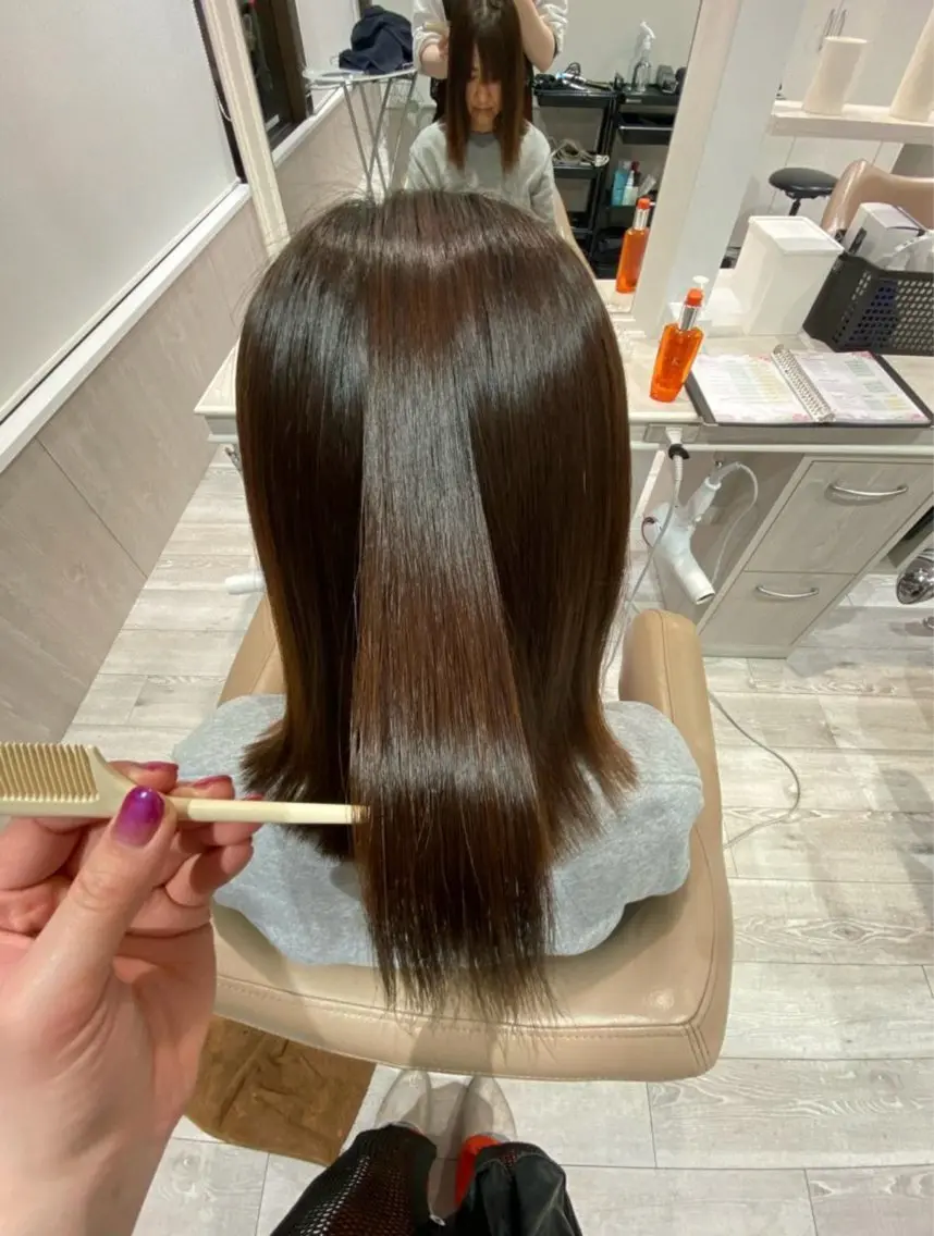 ミディアム 縮毛矯正 🫧モデル募集中🫧 𝐲𝐮𝐚のヘアスタイル