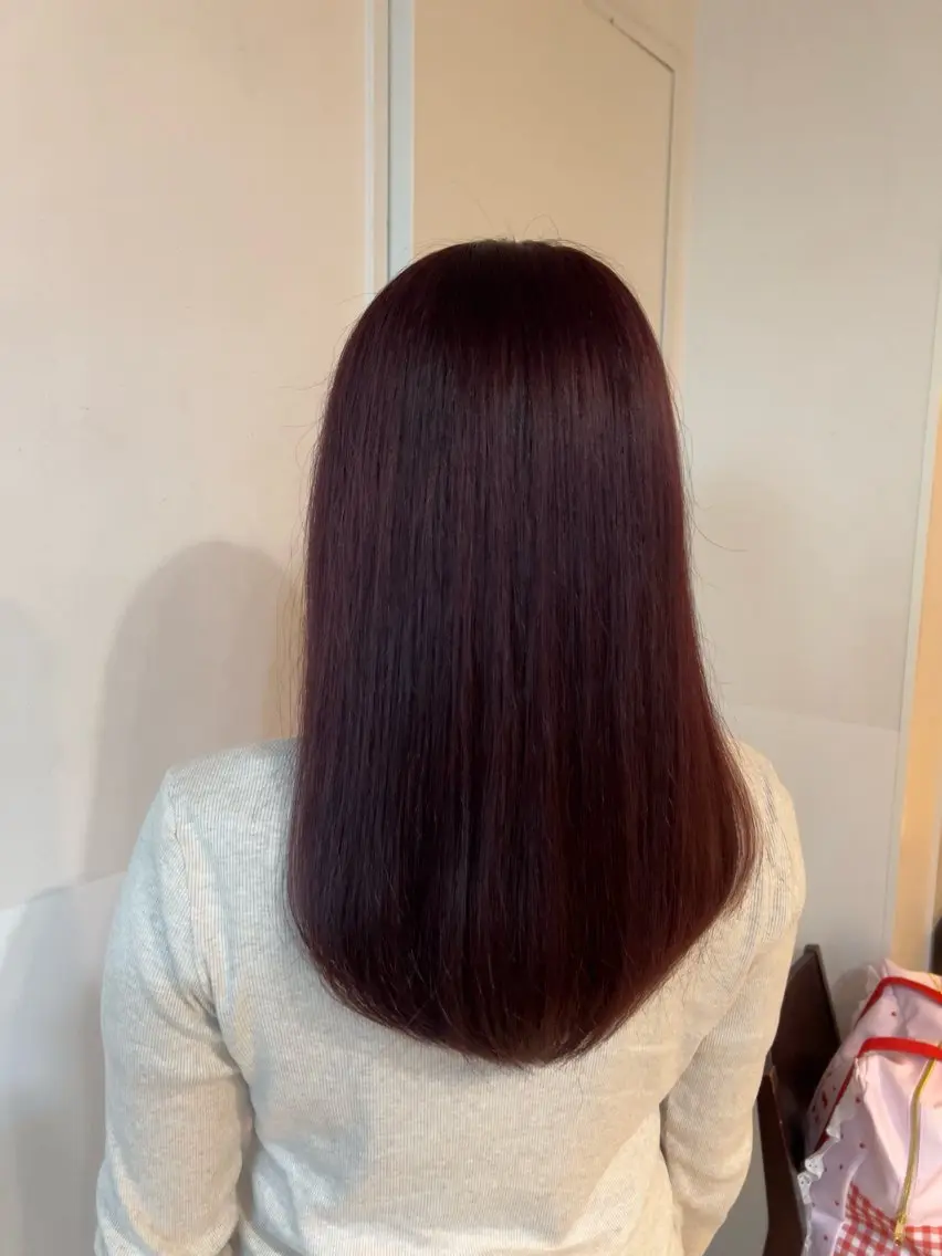セミロング カラー ヘアカラー トリートメント ヘッドスパ ブリーチなし艶カラー 🤍mikuのヘアスタイル