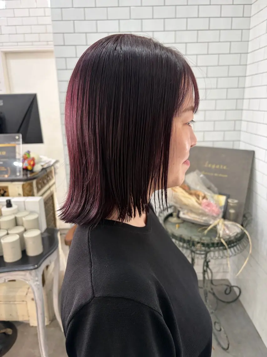 ミディアム カット 縮毛矯正 妙見 知洋のヘアスタイル