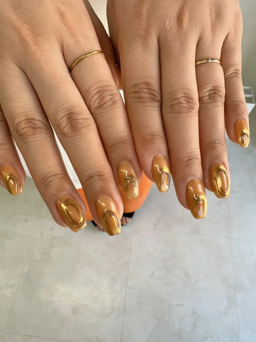 ネイル ニュアンスネイル ぷっくりネイル Nail salon Genieのネイルデザイン