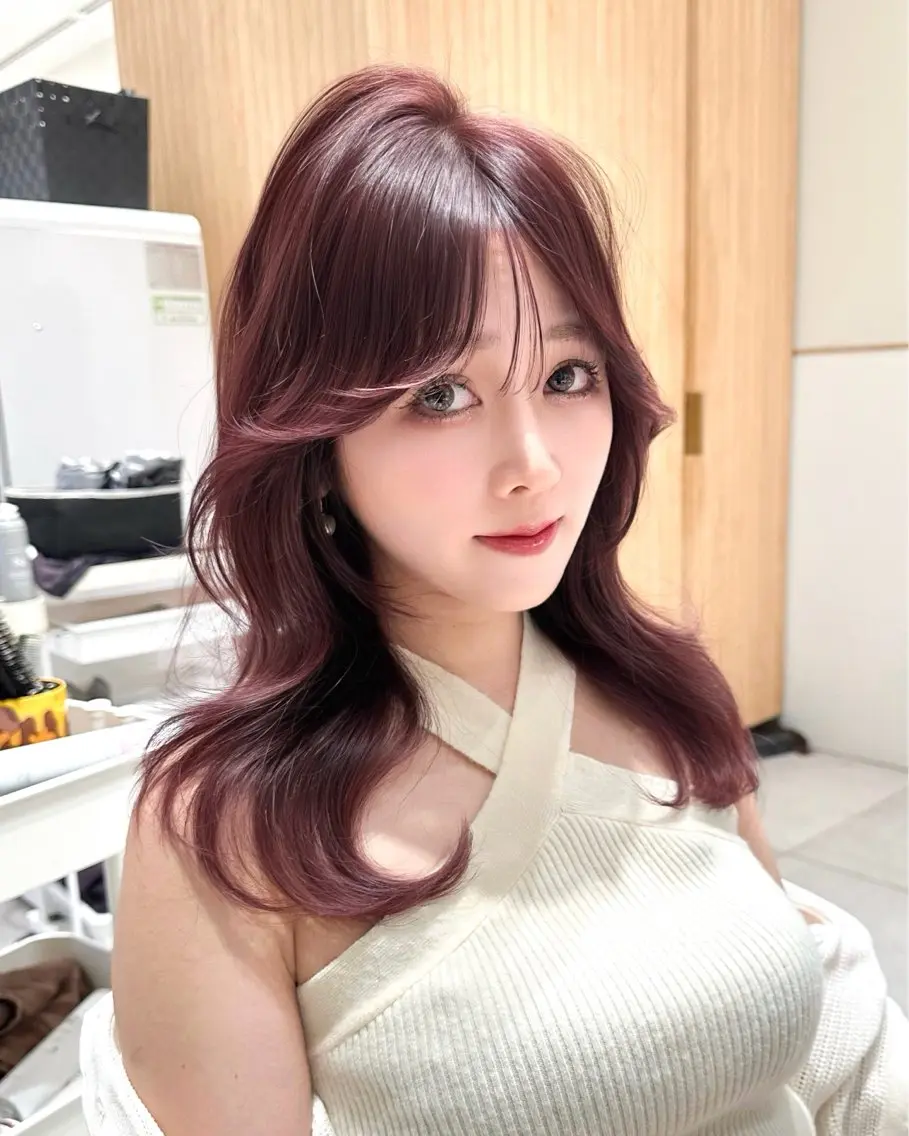 セミロング カラー カット ヘアカラー トリートメント 🇰🇷韓国風くびれ ヘア🇰🇷中村優大のヘアスタイル