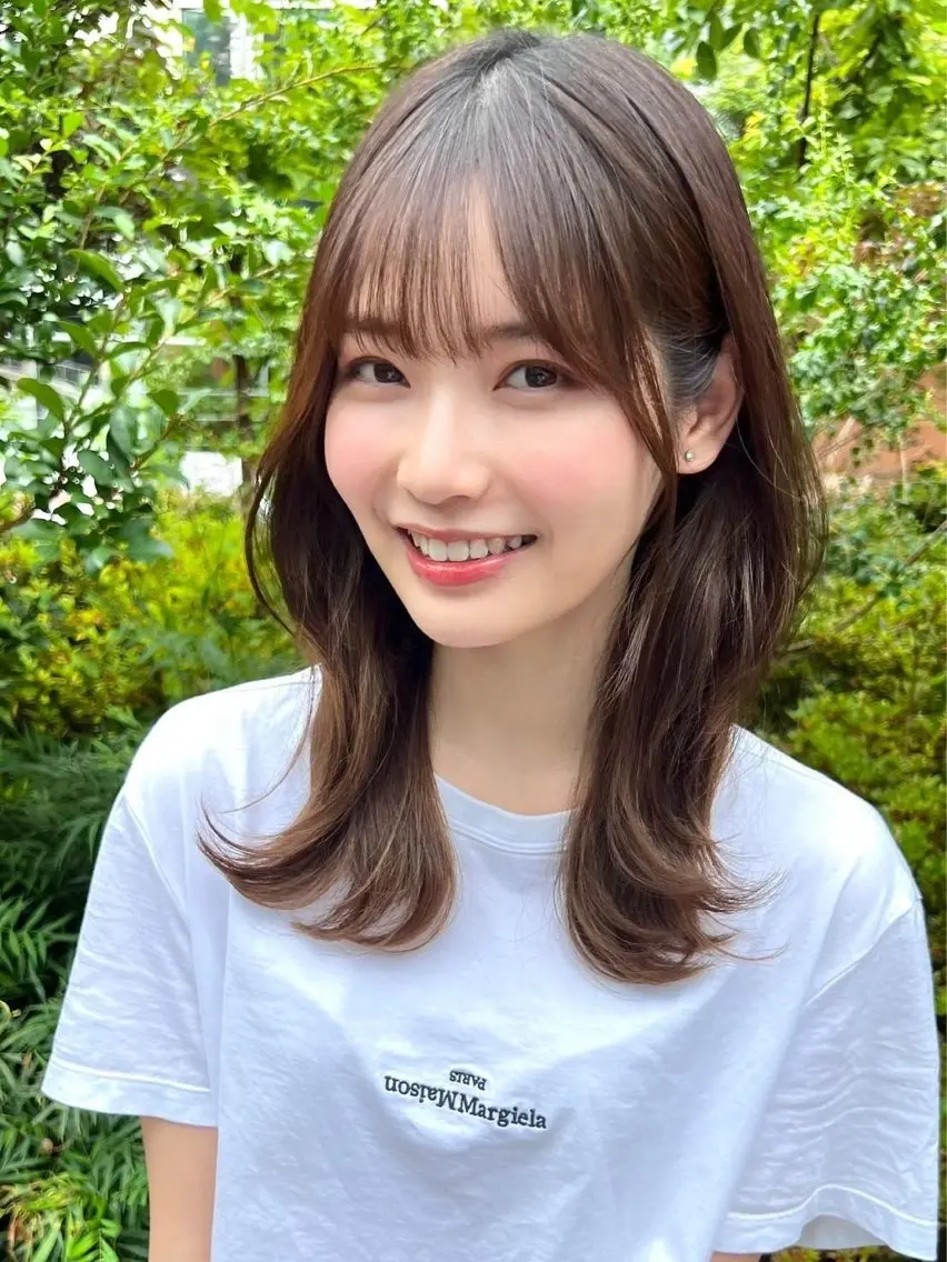 セミロング ヘアカラー トリートメント _WHITE 天神店のヘアスタイル