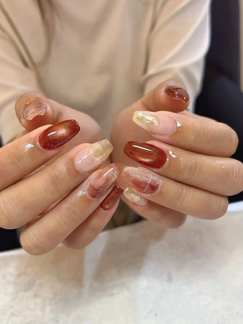ネイル ニュアンスネイル ハンドネイル r.nailBY α 大阪福島区/岸本🧸のネイルデザイン