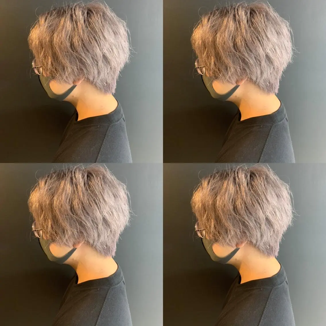 ショート カラー シルバー カット ヘアカラー トリートメント ✨レイヤー/髪質改善 /縮毛矯正✨ナカムラのヘアスタイル