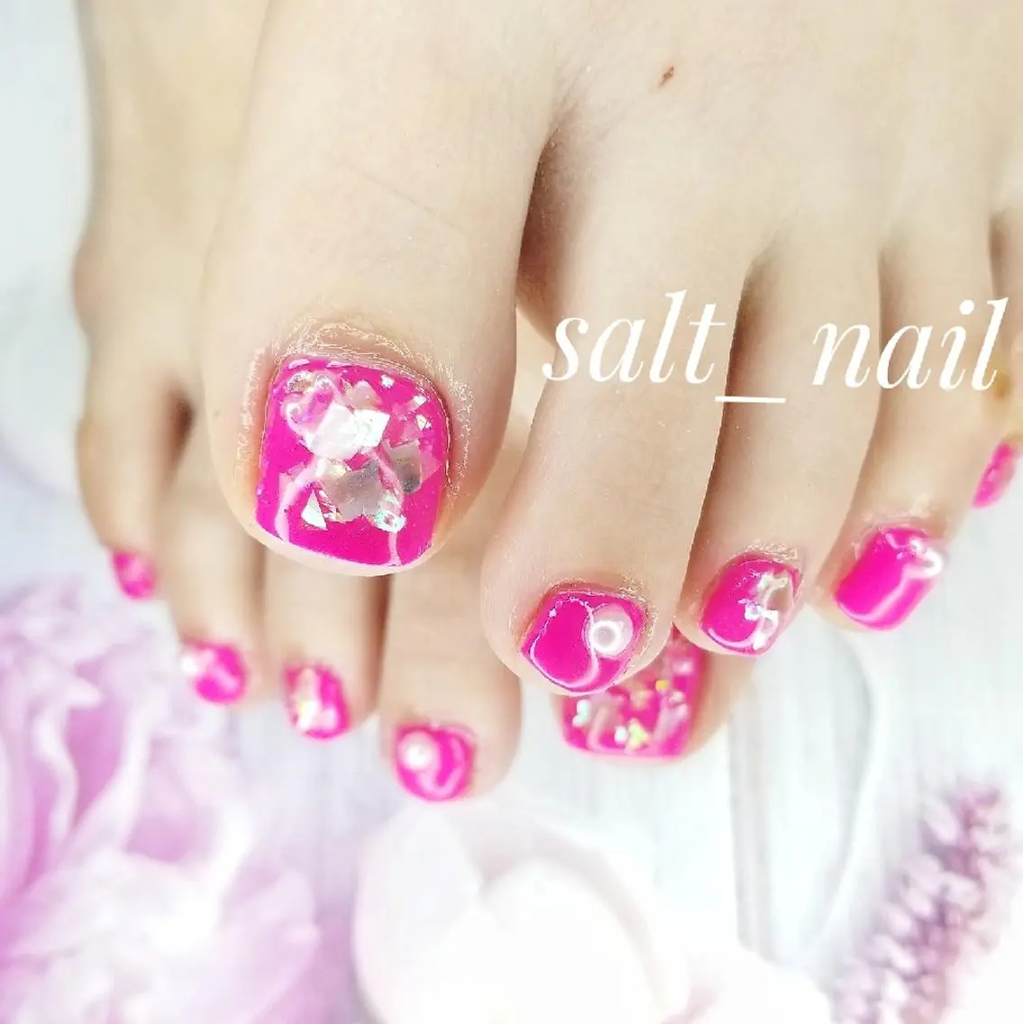 ネイル ワンカラーネイル 夏ネイル 個人サロン saltnailのネイルデザイン