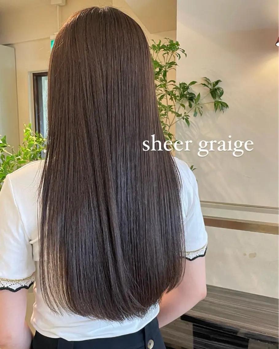 ロング カラー カット ヘアカラー トリートメント 似合わせ×くすみ カラー🤎yuukaのヘアスタイル