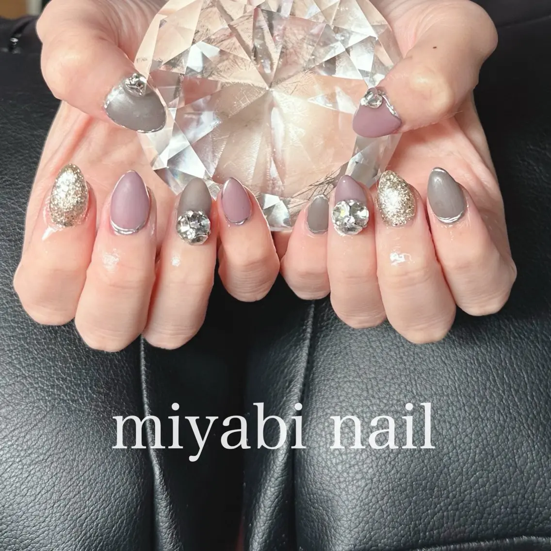 ネイル アートネイル ジェルネイル マットネイル 持ち込み ピンク ハンドネイル miyabi nail 桂川駅近くのネイルデザイン