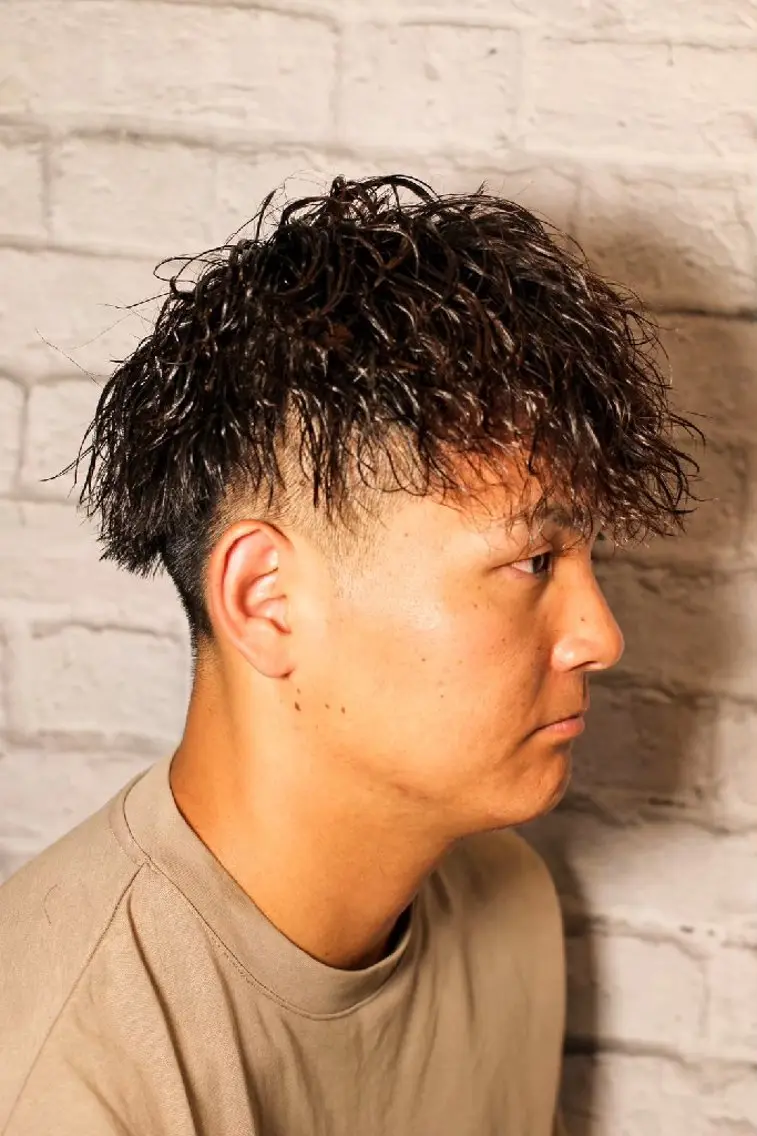 パーマ メンズ カット パーマ 💈メンズカット 💈鈴木将希のヘアスタイル