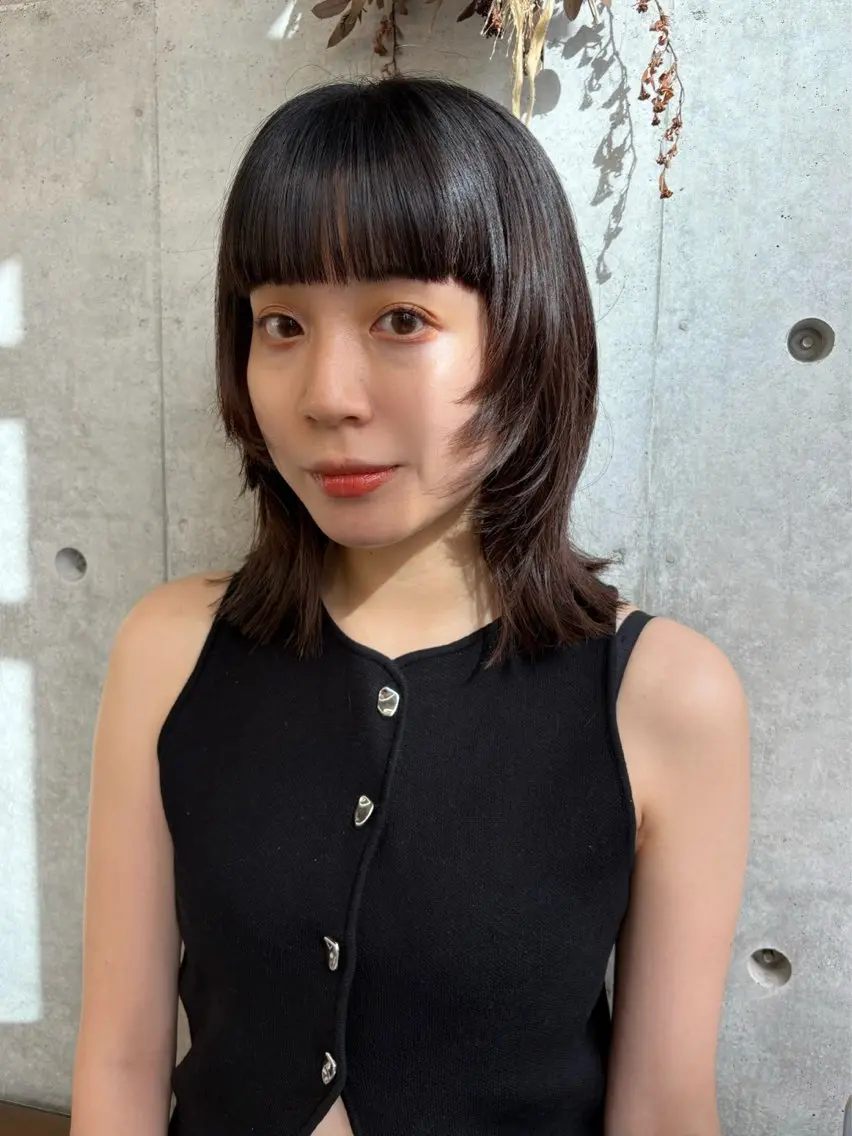 ミディアム カラー ボブレイヤー ボブ レイヤーカット カット ヘアカラー トリートメント 似合わせカット レイヤー/ボブのヘアスタイル