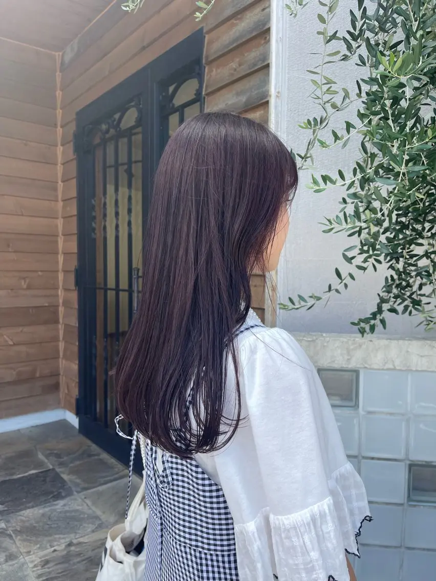 ロング カット ヘアカラー トリートメント 梶原 真帆のヘアスタイル