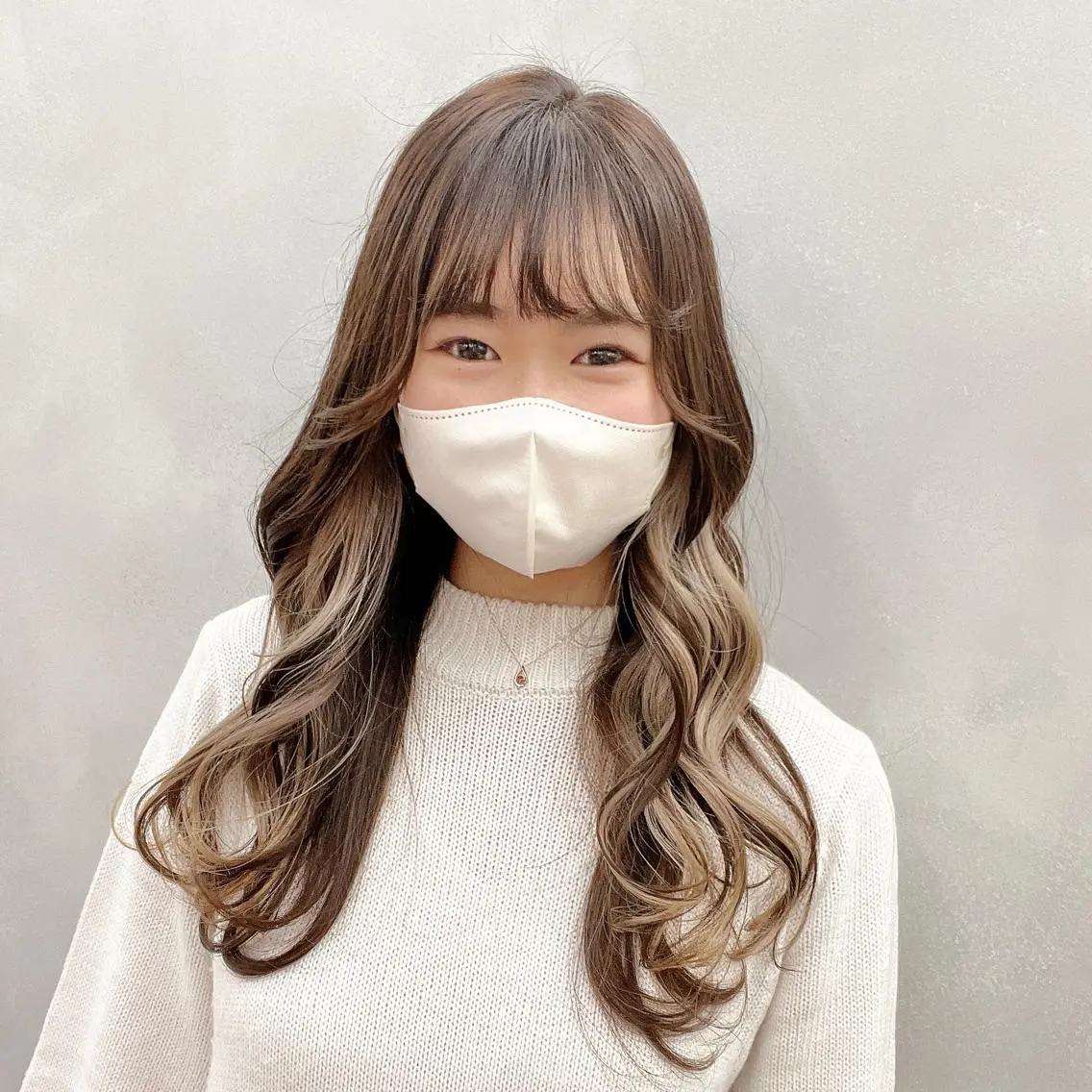 ロング カラー 髪質改善⌇透明感 カラー⌇川上葵のヘアスタイル