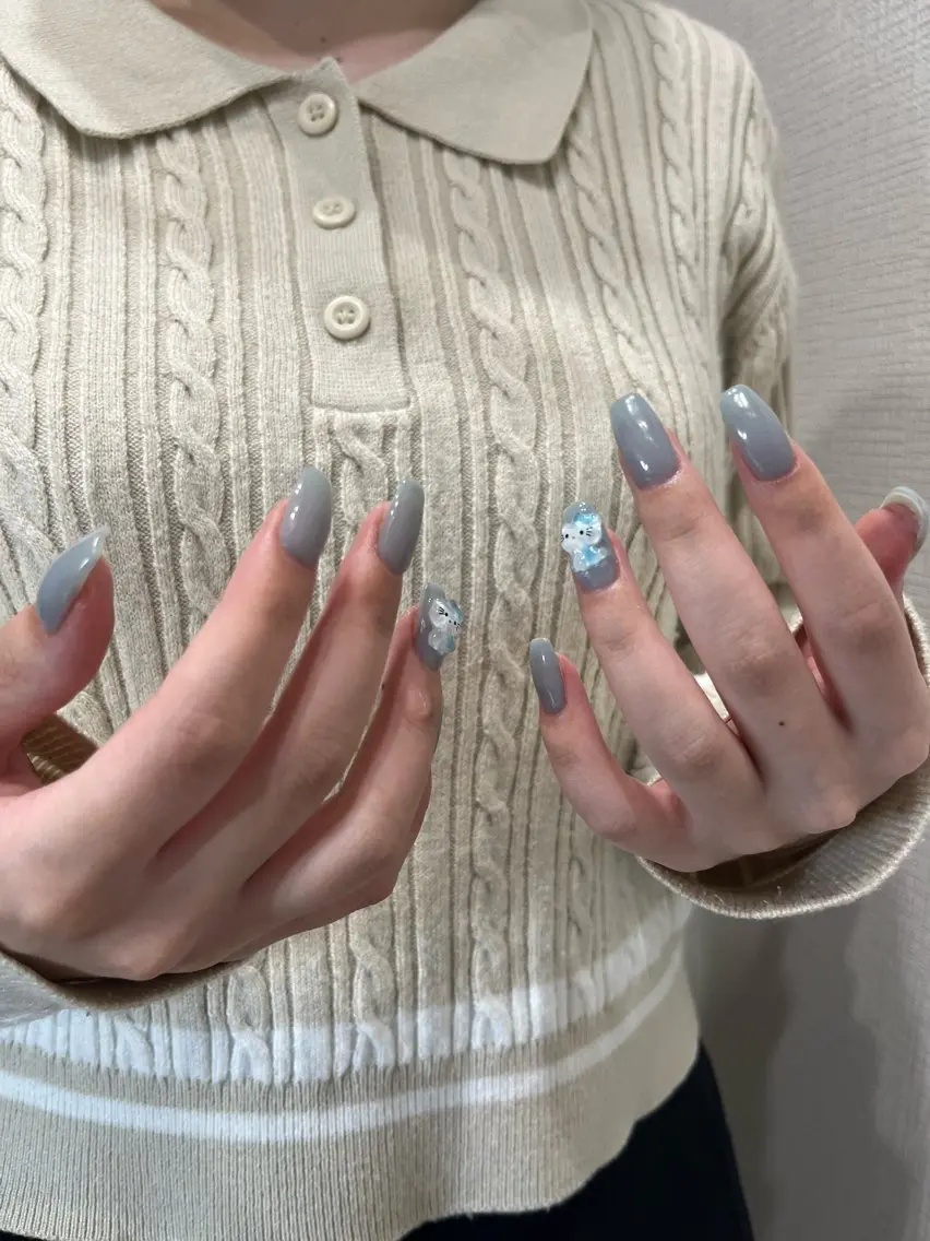 ネイル 水色 atelier moiのネイルデザイン
