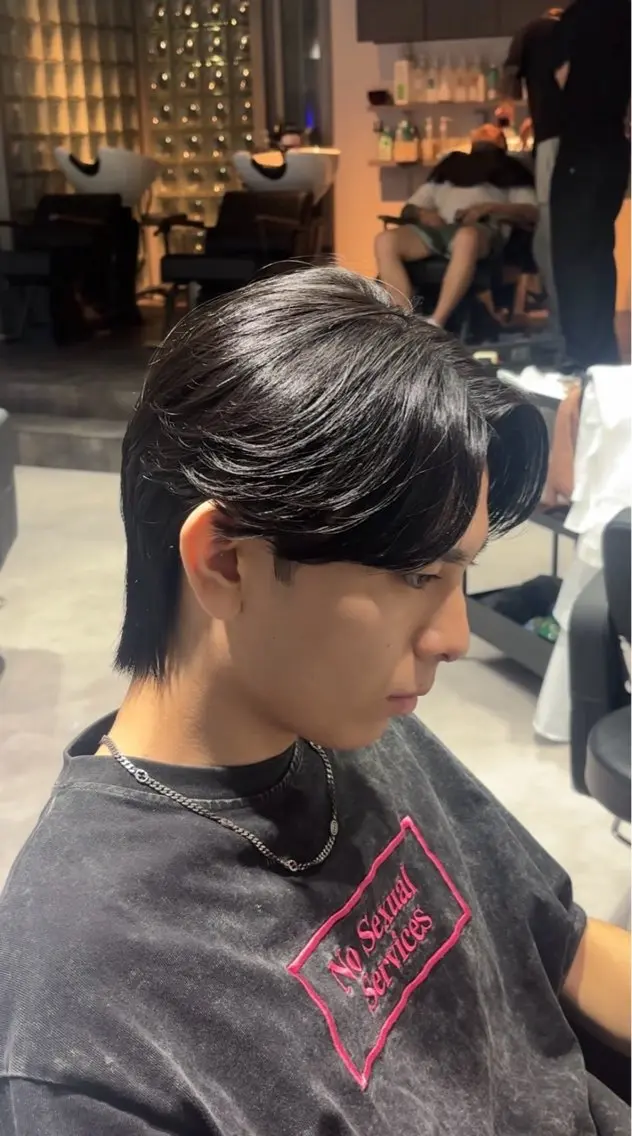 パーマ メンズ カット 縮毛矯正 メンズ縮毛矯正 ulus高森蓮のヘアスタイル
