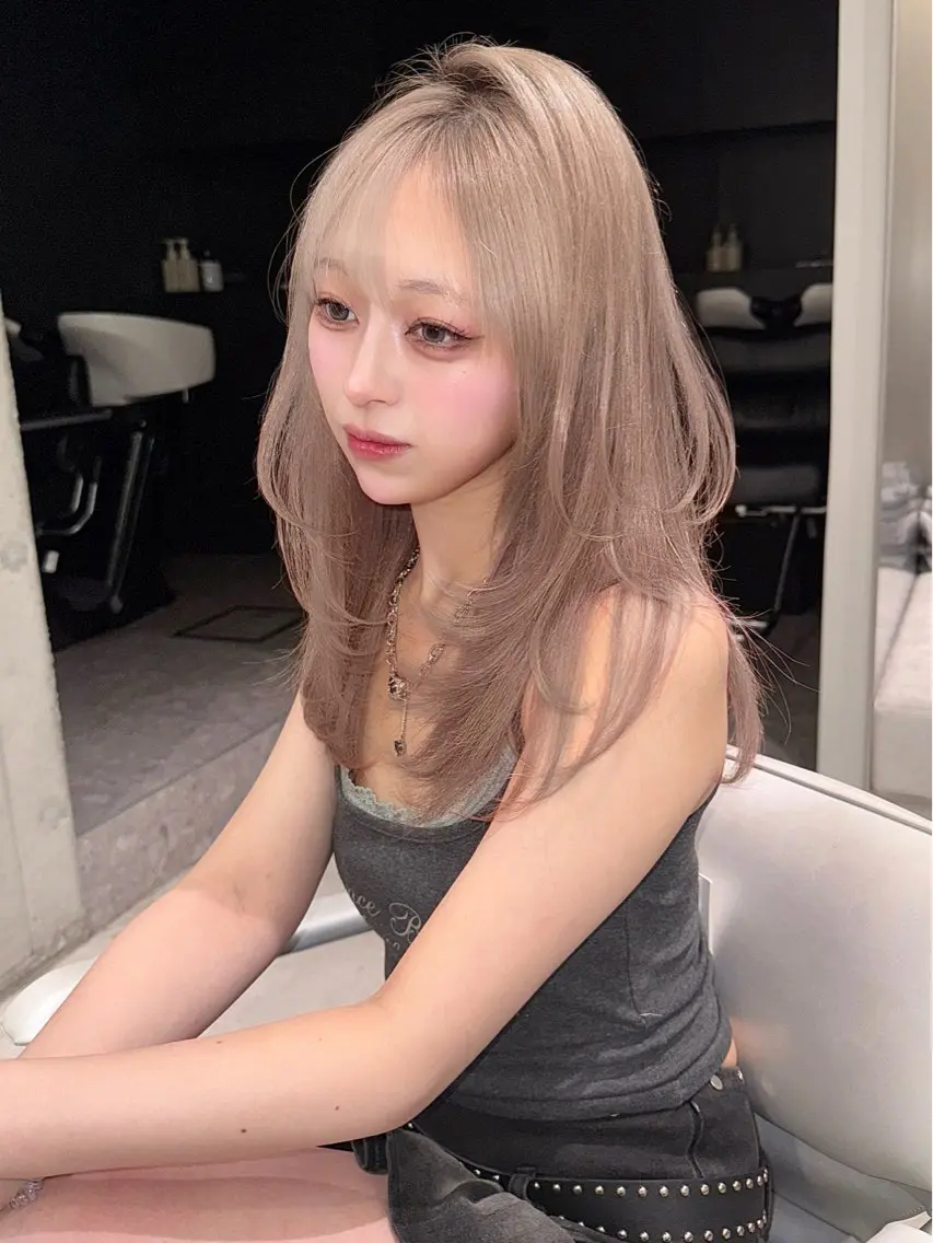 ロング 韓国ヘア りんのヘアスタイル