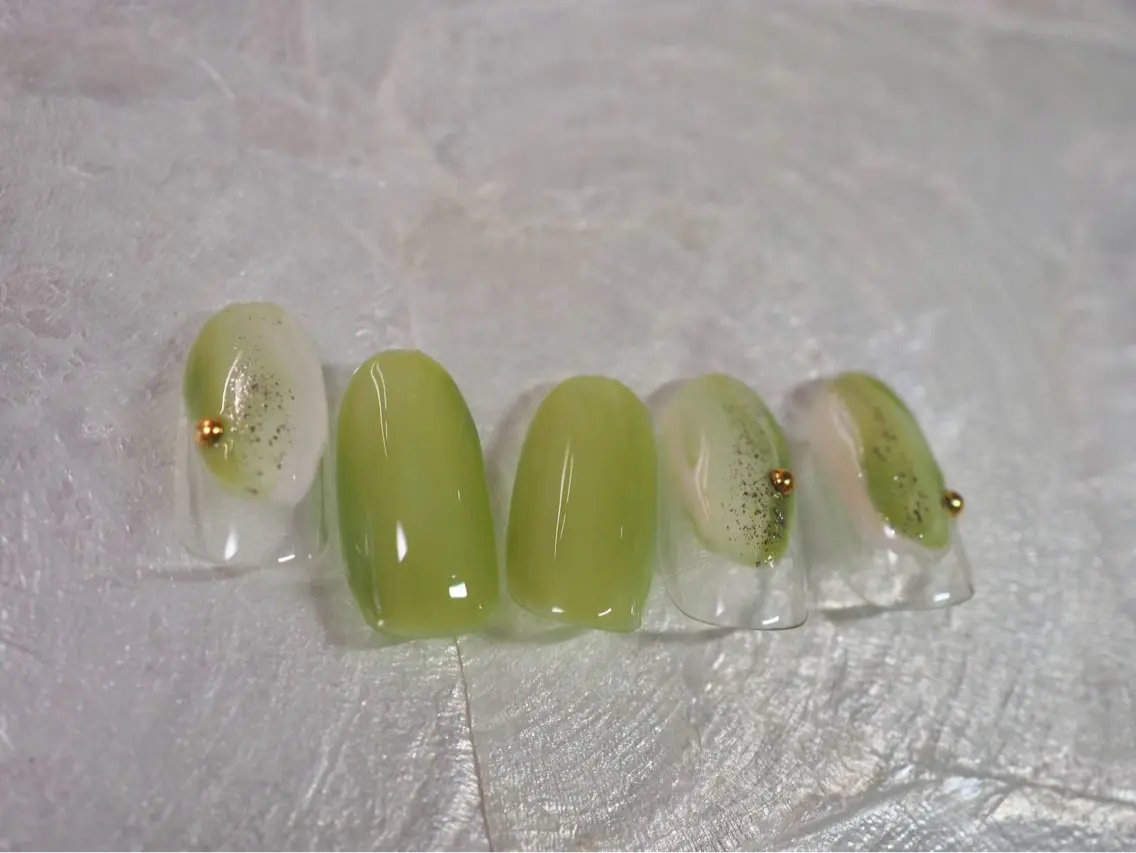 ネイル オーロラネイル 桜ネイル フラワーネイル フットネイル フレンチネイル kiki nail たまプラーザのネイルデザイン