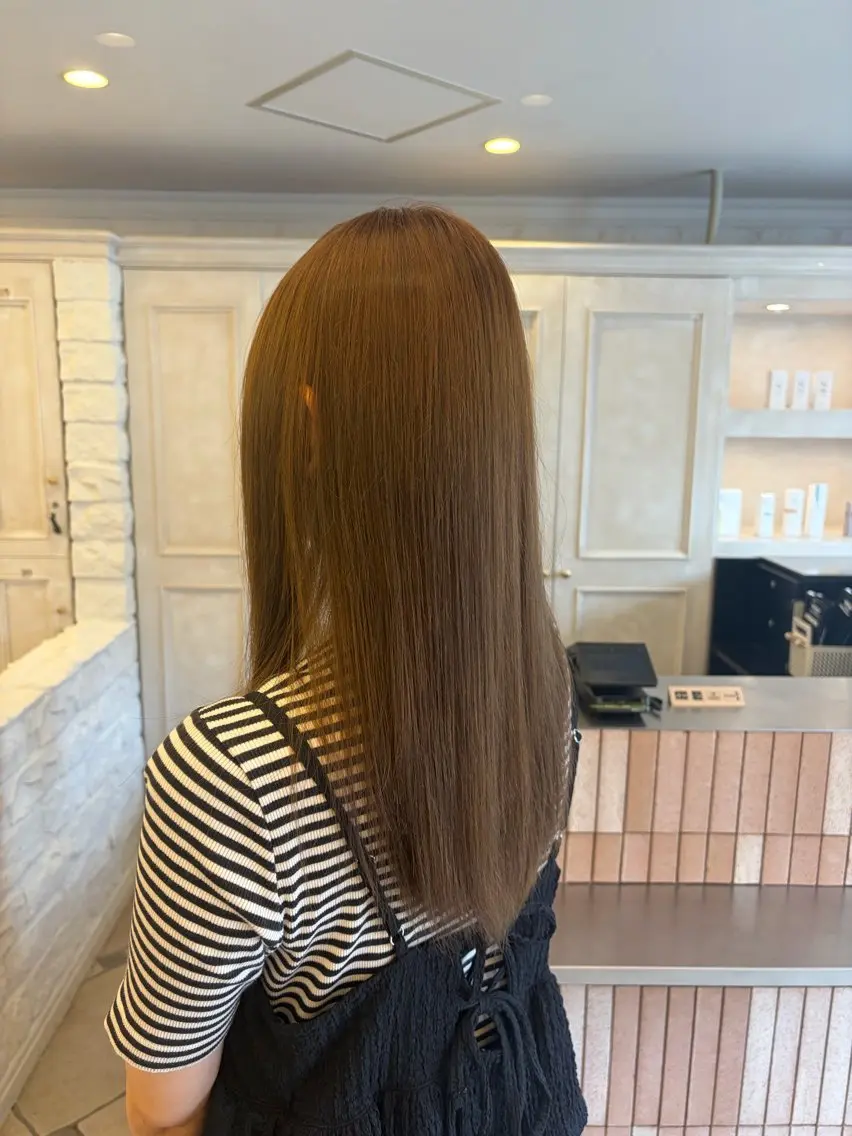 ロング カラー ブラウンカラー ヘアカラー 阿部 未來のヘアスタイル