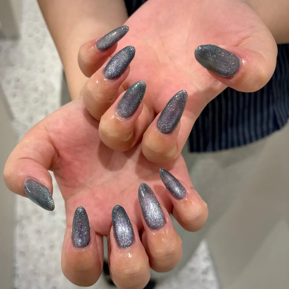 ネイル マグネットネイル メンズネイル ニュアンスネイル ワンカラーネイル シンプルネイル ハンドネイル あいり/ NailLife金山のネイルデザイン