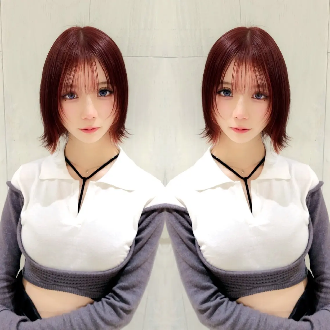 ショート カラー ブリーチ ダブルカラー ラベンダーカラー ブリーチなしカラー ピンクカラー ヘアカラー トリートメント レイヤーカット/ ウルフカット/大橋 のヘアスタイル
