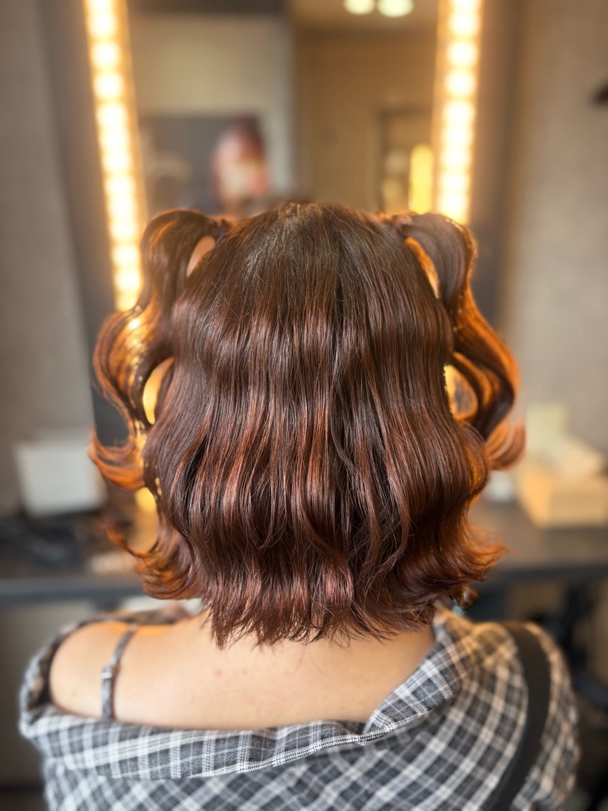 ミディアム ヘアアレンジ ヘアセット ヘアメイク スーのヘアスタイル