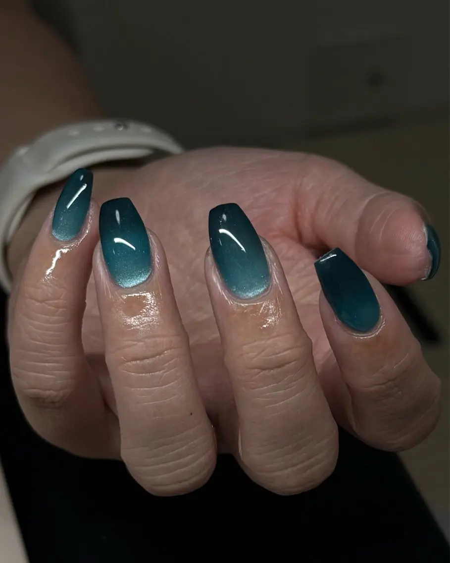 ネイル ブルー マグネットネイル ハンドネイル AZ Nail aoiのネイルデザイン