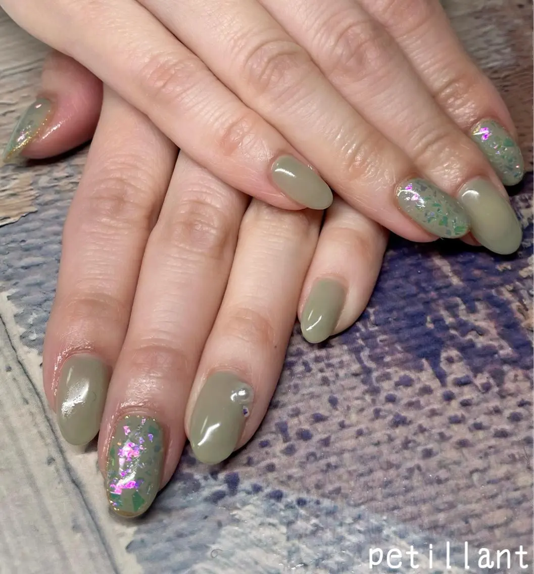 ネイル オーロラネイル nail salon petillantのネイルデザイン