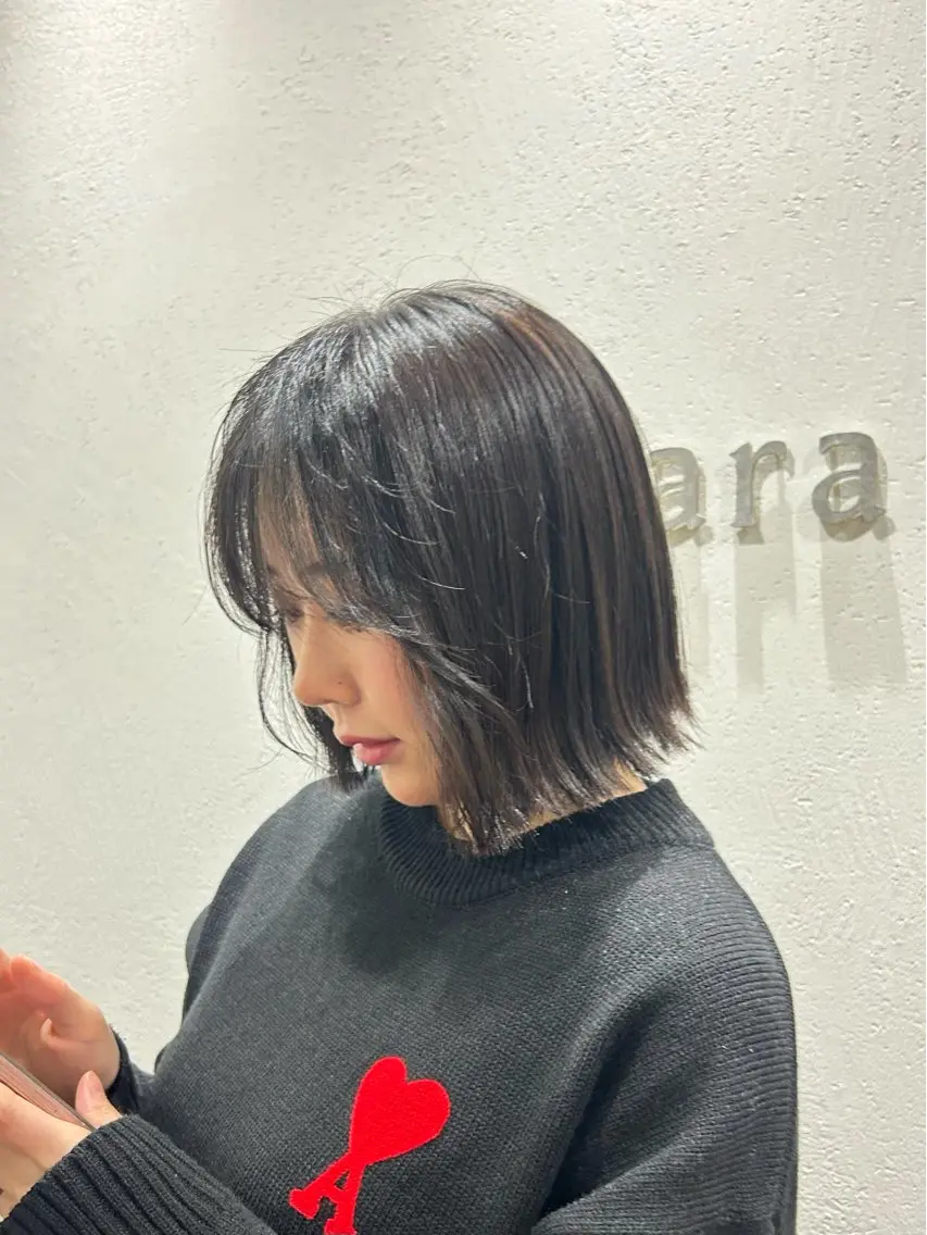 ショート ボブ 韓国風ヘア nina🤎/ 似合わせカットのヘアスタイル