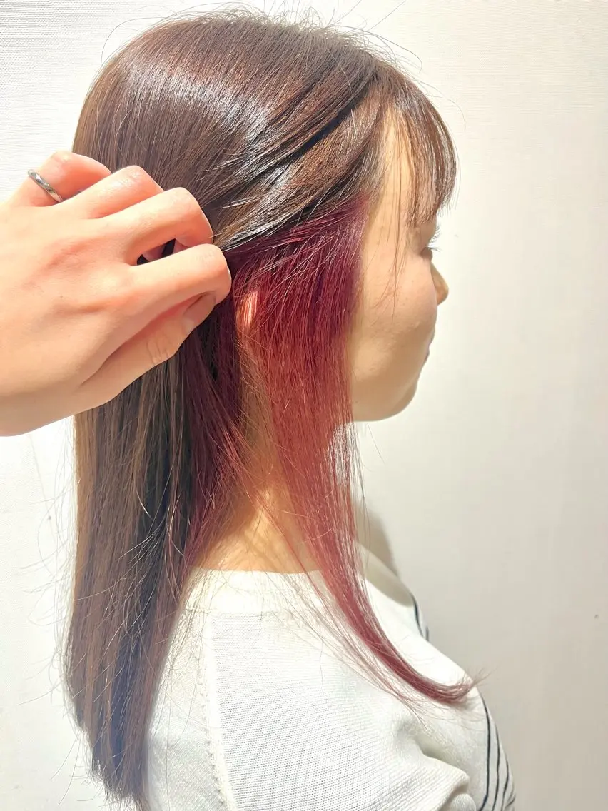 ロング レイヤーカット/ Wカラー/りぃの。のヘアスタイル