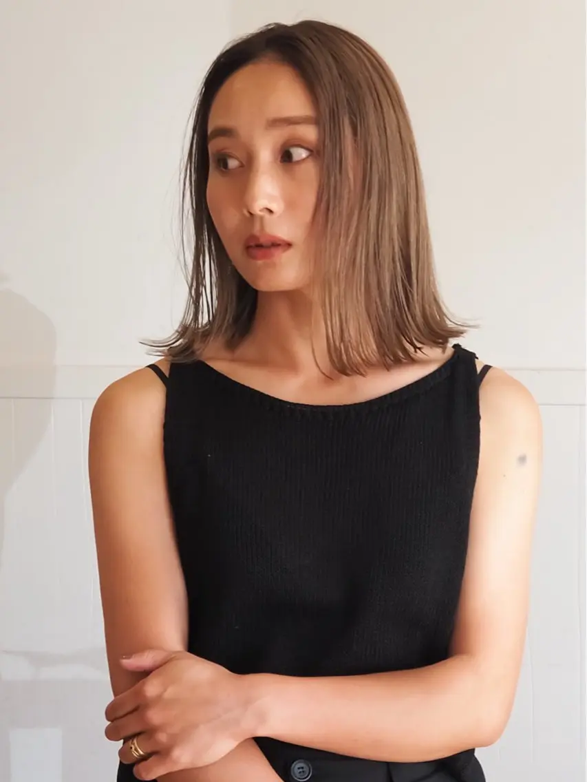 カット ヘアカラー トリートメント SASAnagano 岩下サードゥのヘアスタイル