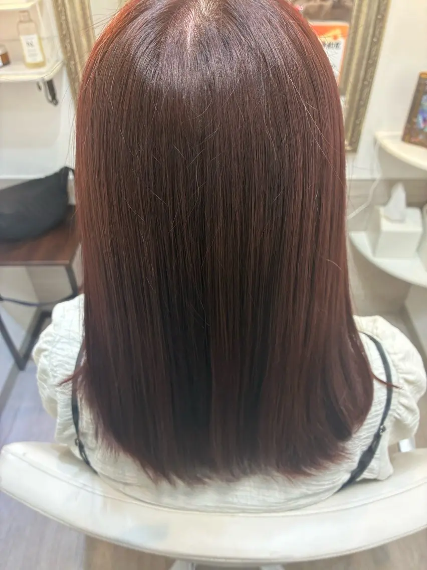 ミディアム カラー ✨透明感カラー✨ ☘️くすみカラー☘️のヘアスタイル