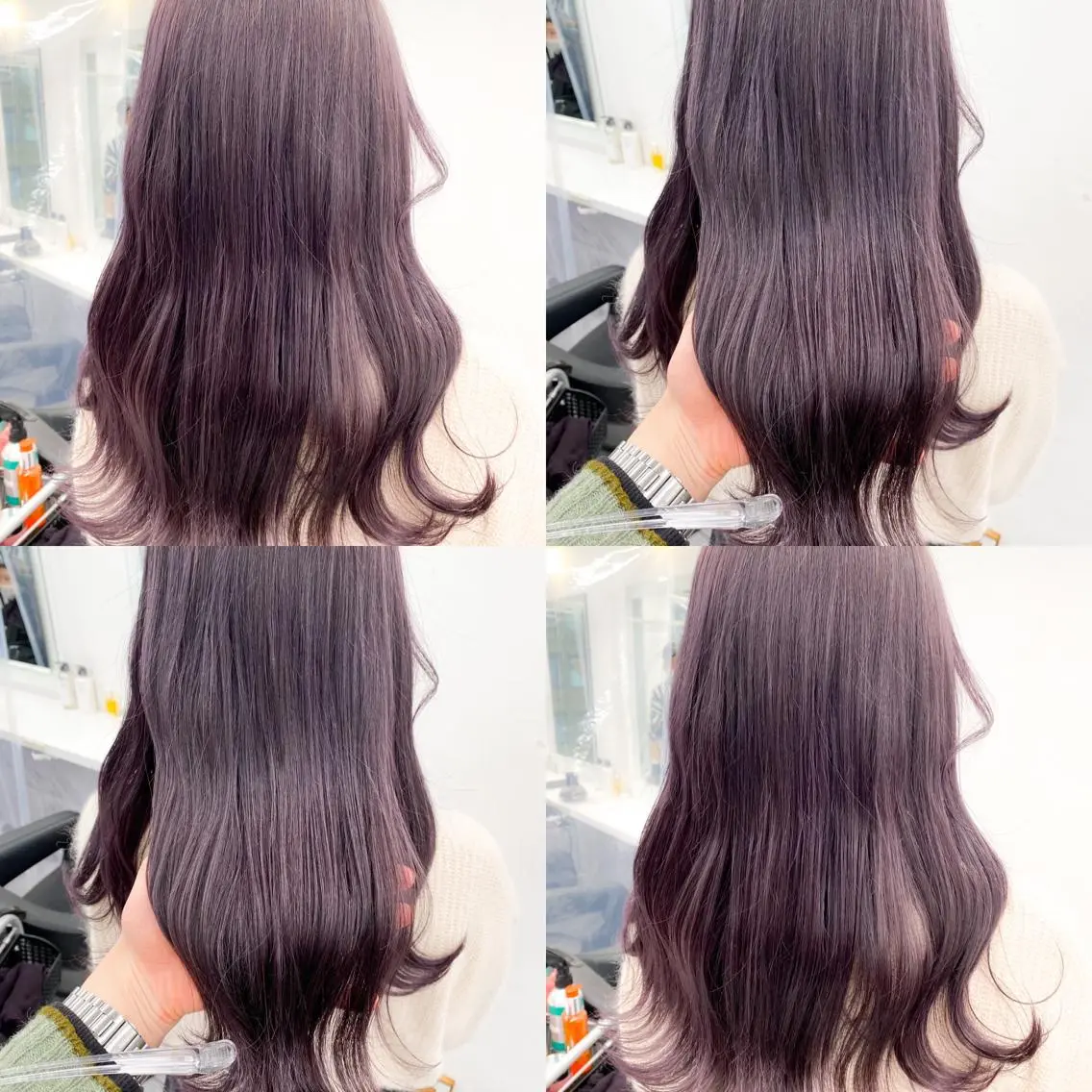 ロング カラー カット ヘアカラー ハイトーン×レイヤー カットTAKUMIのヘアスタイル