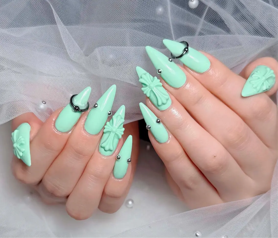 ネイル アートネイル 韓国ネイル 持ち込み ワンホンネイル ハンドネイル Lenie Nail Salonのネイルデザイン