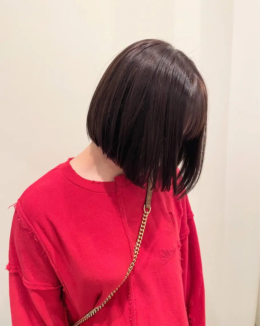 ショート カラー ブラウンカラー ラベンダーカラー ボブ ニュアンスカラー🫧 加納のヘアスタイル