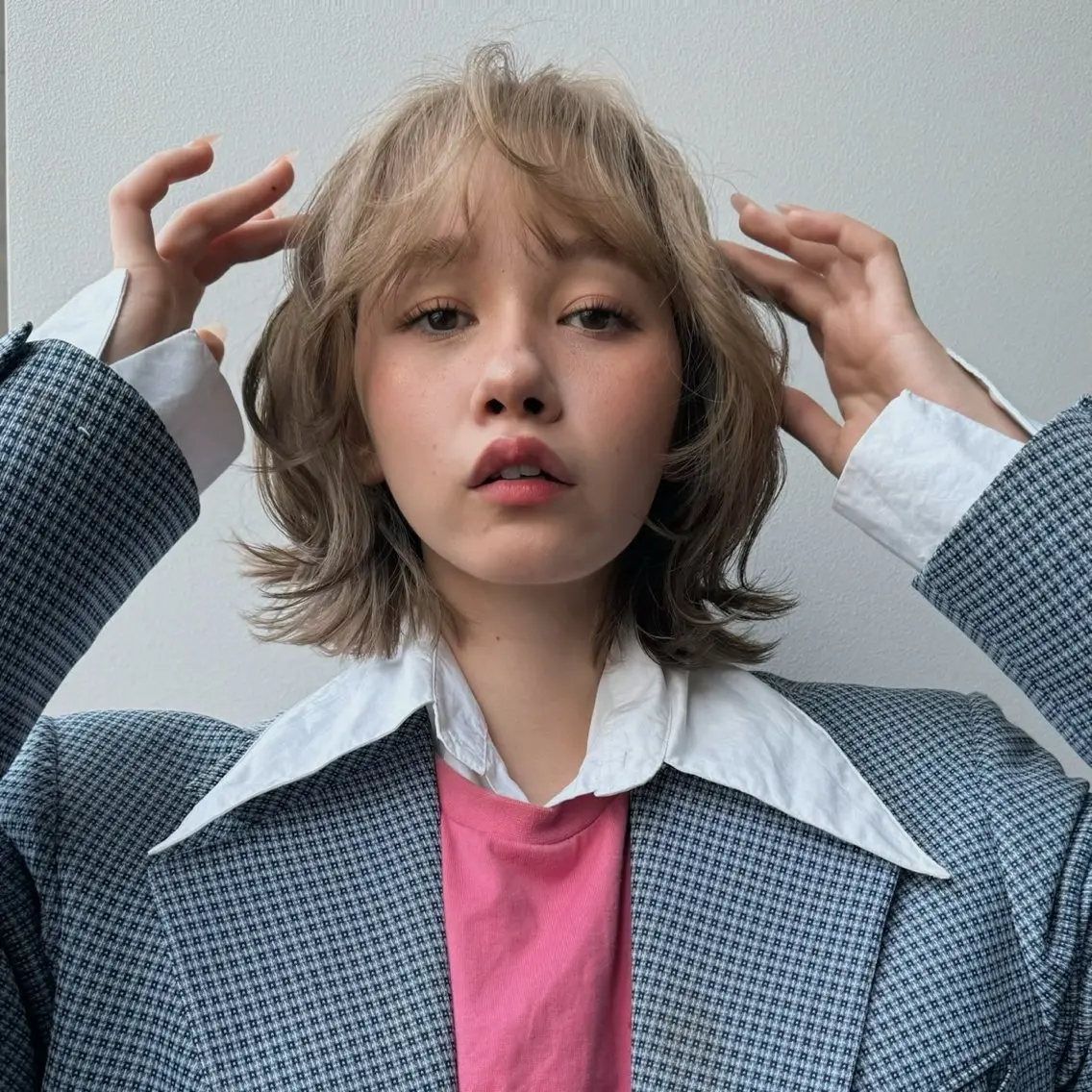 ミディアム カラー 似合わせカット カット ヘアカラー トリートメント レイヤー/髪質改善 Lond ambreのヘアスタイル