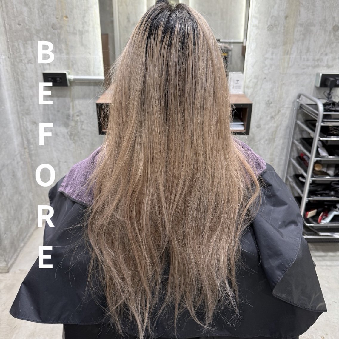 ロング カラー ヘアカラー ミルクティー& レイヤーRIKUTOのヘアスタイル