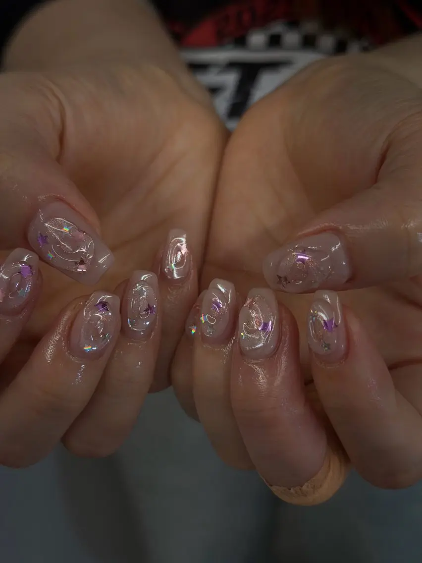 ネイル オーロラネイル ジェルネイル マグネットネイル ニュアンスネイル パラジェル ハンドネイル ハンドケア Bana_ Nailのネイルデザイン