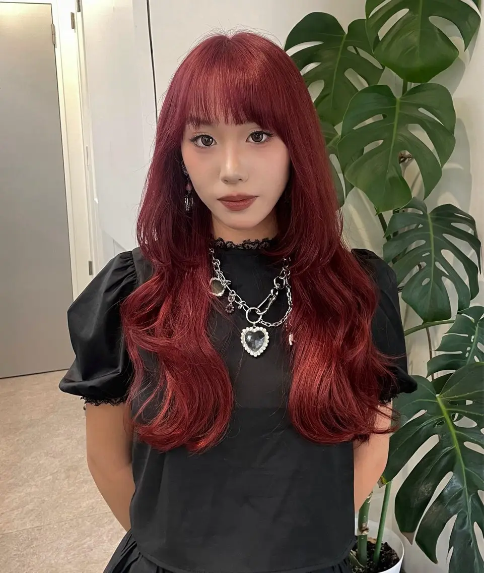 ロング カット ブリーチなしダブル ブリーチカラー優海のヘアスタイル