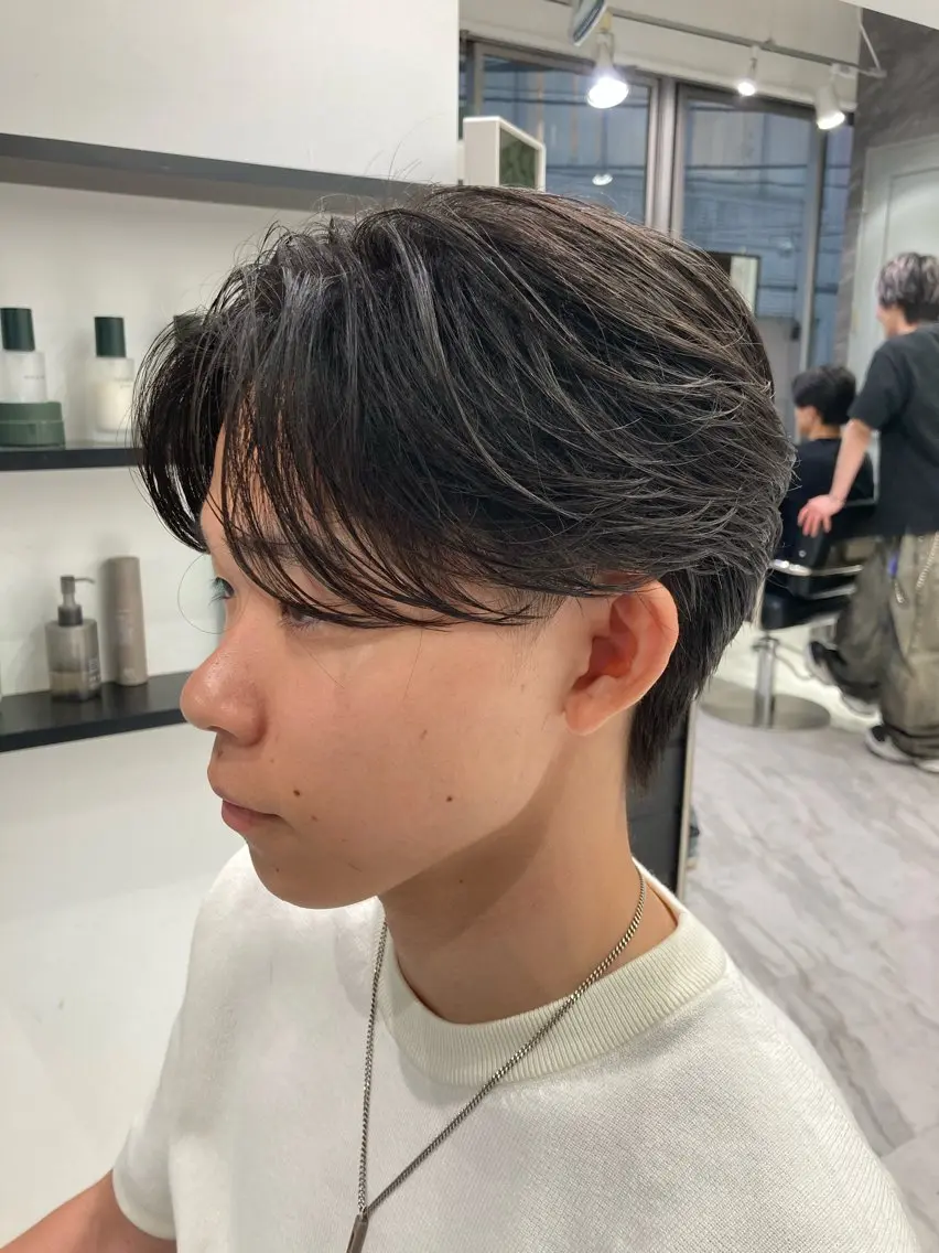 メンズ センターパート カット 🔥メンズ特化🔥 坂下遥翔のヘアスタイル
