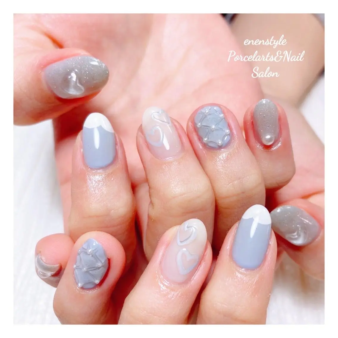 ミディアム ネイル 🐾enen style 🐾のネイルデザイン