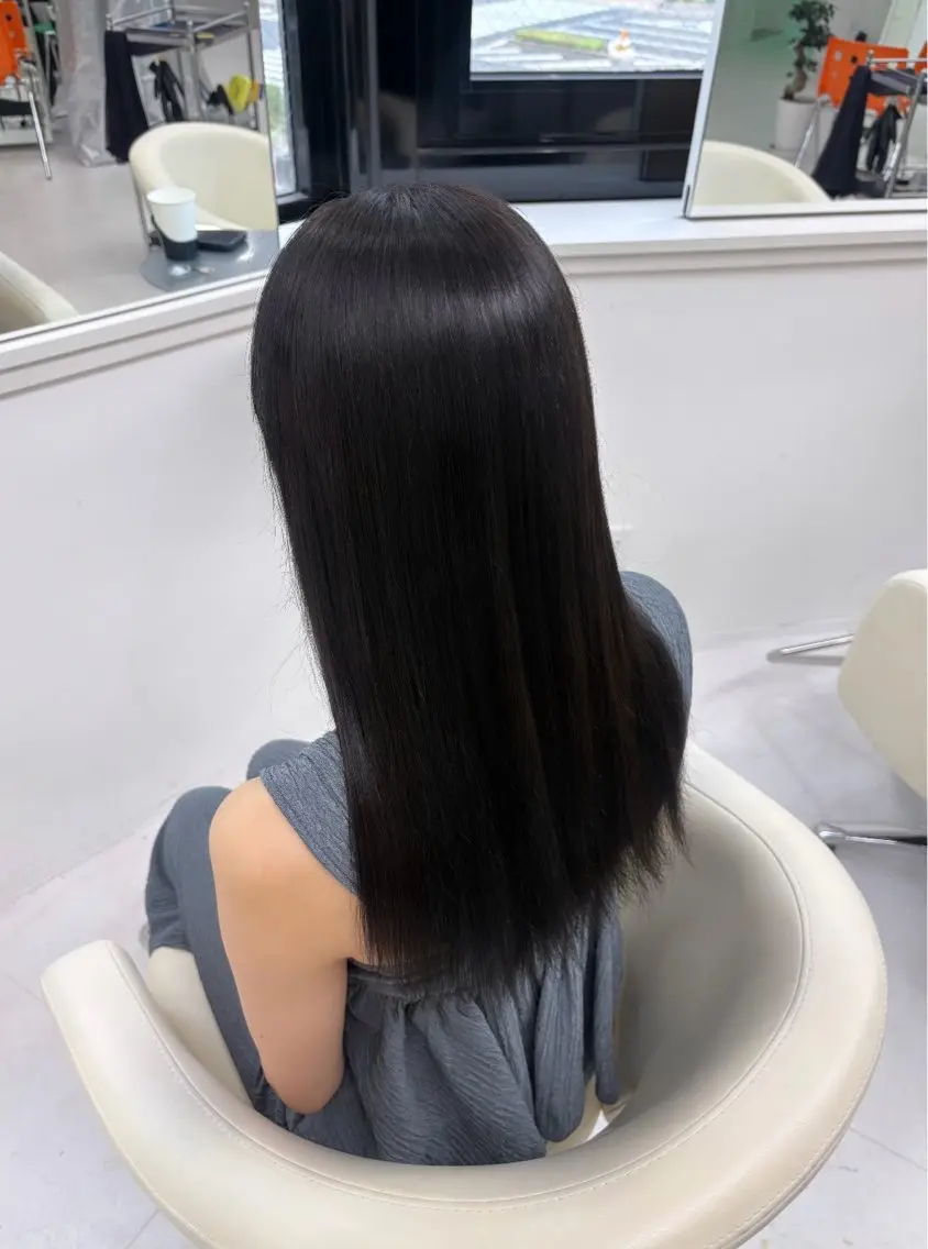 ロング 縮毛矯正 💋カラーモデル募集 💋suzuneのヘアスタイル