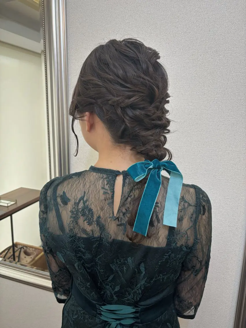 カラー パーマ ヘアアレンジ 結婚式・ブライダル ヘアセット yukimi .のヘアスタイル